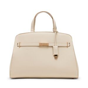 9803 Large Belted Satchel with Convertible Strap, Parchment